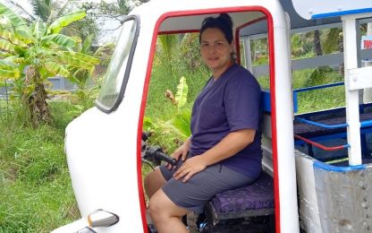 Riding a Lambro 550 in the Mekong Delta